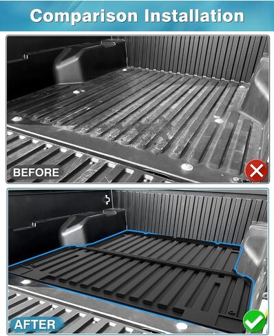 Mixsuper Truck Bed Mat for Tacoma 2005-2023, Only for 5ft Bed, All Weather Bed Liner for Tacoma Accessories TPE Durable Odorless Black in Saudi Arabia