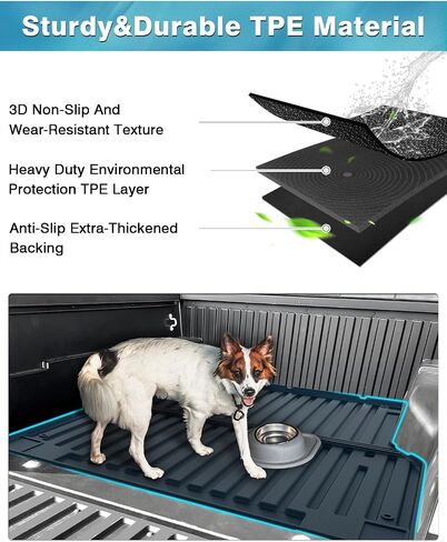 Mixsuper Truck Bed Mat for Tacoma 2005-2023, Only for 5ft Bed, All Weather Bed Liner for Tacoma Accessories TPE Durable Odorless Black in Saudi Arabia