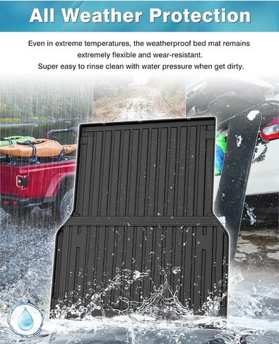 Mixsuper Truck Bed Mat for Tacoma 2005-2023, Only for 5ft Bed, All Weather Bed Liner for Tacoma Accessories TPE Durable Odorless Black in Saudi Arabia