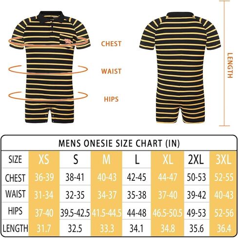 Mens Short Sleeve Romper Onesie One Piece Stripe Pajamas with Polo Collar in Kuwait