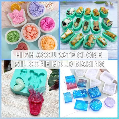 Silicone Mold Making Kit - 20A Platinum Liquid Silicone Rubber for Mold Maker Jade Green Flexible & Food Safe Mix Ratio 1:1 for Casting 3D Resins Molds DIY Soap Candle Plaster Clay (5, Pounds) in Kuwait