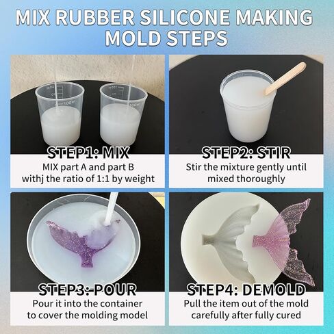 Silicone Mold Making Kit - 20A Platinum Liquid Silicone Rubber for Mold Maker Jade Green Flexible & Food Safe Mix Ratio 1:1 for Casting 3D Resins Molds DIY Soap Candle Plaster Clay (5, Pounds) in Kuwait