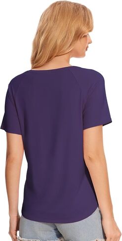 GYS Womens Pajama Tops Short Sleeve Shirts Summer Comfy Crew Neck Sleep T-Shirt in Saudi Arabia