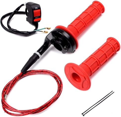 مجموعة تجميع كابل خنق الدراجة الصغيرة مع مطاط ناعم لكولمان CT200U CT200U-EX Baja DB30 Warrior MB200 Predator 196cc 212cc أجزاء المحرك 22 مم 7/8 ملحقات مقبض (أحمر) in Saudi Arabia