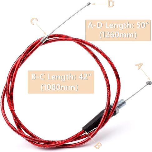 مجموعة تجميع كابل خنق الدراجة الصغيرة مع مطاط ناعم لكولمان CT200U CT200U-EX Baja DB30 Warrior MB200 Predator 196cc 212cc أجزاء المحرك 22 مم 7/8 ملحقات مقبض (أحمر) in Saudi Arabia