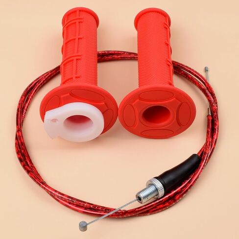 مجموعة تجميع كابل خنق الدراجة الصغيرة مع مطاط ناعم لكولمان CT200U CT200U-EX Baja DB30 Warrior MB200 Predator 196cc 212cc أجزاء المحرك 22 مم 7/8 ملحقات مقبض (أحمر) in Saudi Arabia