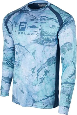PELAGIC Men's Vaportek Fishing Shirt, Long Sleeve, UPF 50+ Protection, Ventilated and Lightweight in Saudi Arabia