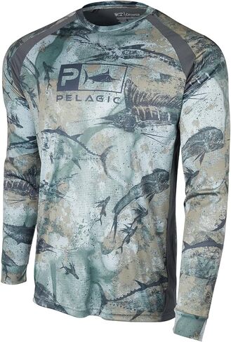PELAGIC Men's Vaportek Fishing Shirt, Long Sleeve, UPF 50+ Protection, Ventilated and Lightweight in Saudi Arabia