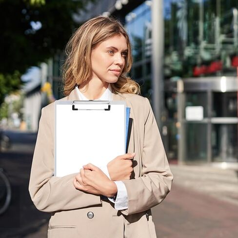 Plastic Clipboards Set of 12, 8.5" x 11" White Clipboard, Standard A4 Size Plastic Clipboard, with Low Profile Clip, Office Clipboard for Business, Office, School & Home Supply in Saudi Arabia