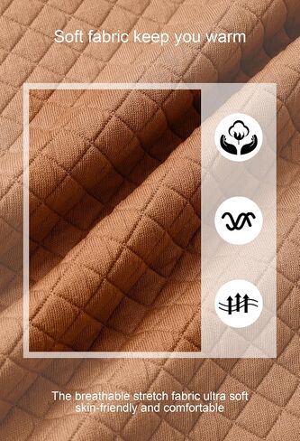 Men's Quilted Sweatshirt Casual Long Sleeve Outdoor Stand Collar Button Pullover Sweatshirts in Saudi Arabia