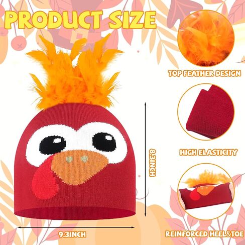Turkey Hats Turkey Socks for Adults Thanksgiving Hats Socks Turkey Beanie Hat Thanksgiving Turkey Costume Accessories in Saudi Arabia