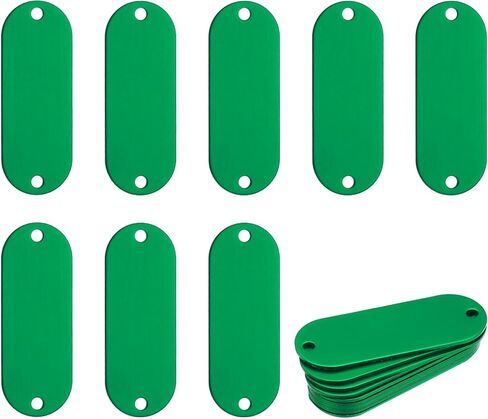 Rebower Aluminum Blank Tags Engraving Metal Stamping Blanks,[for Number Tag, Dog Tag,Pendant Decoration] - 2 x 0.74 Inch/Black / 25 Pcs in Saudi Arabia