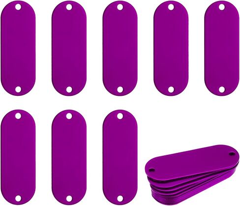 Rebower Aluminum Blank Tags Engraving Metal Stamping Blanks,[for Number Tag, Dog Tag,Pendant Decoration] - 2 x 0.74 Inch/Black / 25 Pcs in Saudi Arabia
