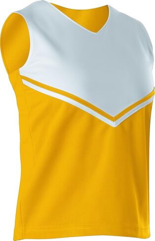 Alleson Girls Cheerleading V Shell Top with Braid in Saudi Arabia