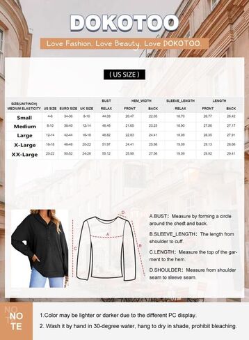 Dokotoo Women's Casual Sweatshirts Long Sleeve Solid Color Loose Hoodies 2024 Trendy Outfits Pullover Tops in Saudi Arabia