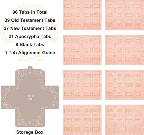 RETTACY Bible Tabs, Leather Bible Tabs, Large Size, Bible Tabs for Men, Bible Study Supplies, 66 Bible Tabs for Old and New Testament, Additional 21 Tabs for Apocrypha, 9 Blank Tabs (Brown) in Kuwait