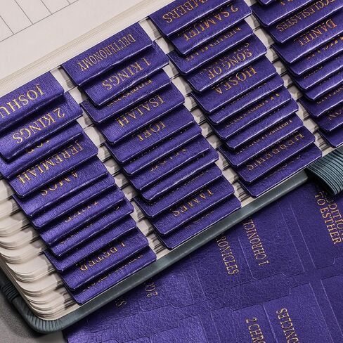 RETTACY Bible Tabs, Leather Bible Tabs, Large Size, Bible Tabs for Men, Bible Study Supplies, 66 Bible Tabs for Old and New Testament, Additional 21 Tabs for Apocrypha, 9 Blank Tabs (Brown) in Kuwait