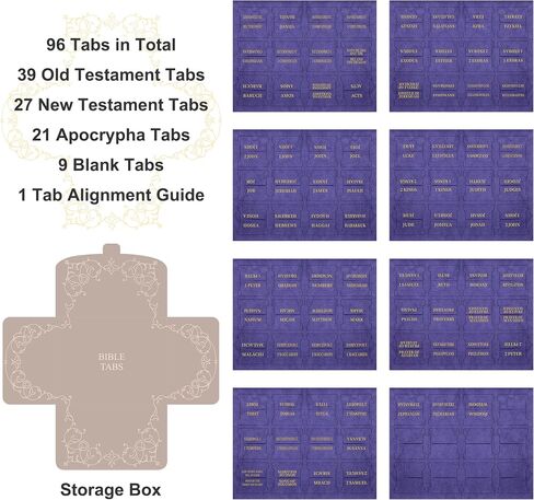 RETTACY Bible Tabs, Leather Bible Tabs, Large Size, Bible Tabs for Men, Bible Study Supplies, 66 Bible Tabs for Old and New Testament, Additional 21 Tabs for Apocrypha, 9 Blank Tabs (Brown) in Kuwait