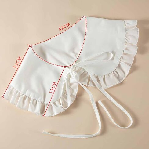 canjoyn Embroidery Collar Shawls Detachable Faux Collar Lace Neckline Collar Fake Collar Short Poncho Capelet for Womens in Saudi Arabia