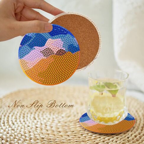 EWJRNSF 8 PCS Diamond Art Coasters Kit, Small Diamond Painting Coasters, Fall Butterfly Diamond Art Kits for Adults Beginners, Arts and Crafts Supplies Item Sets with Holder in Kuwait