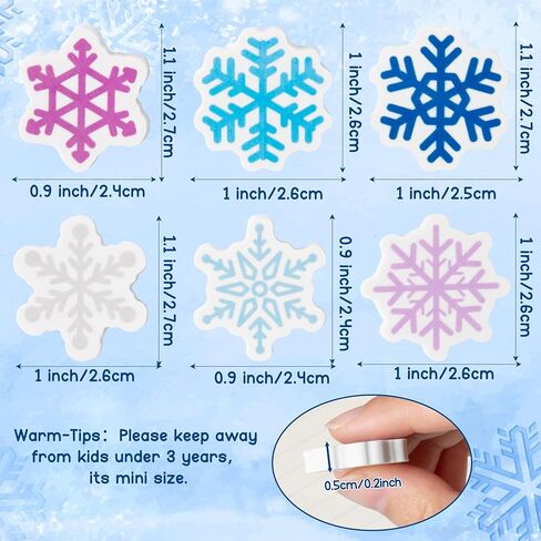 ANGOLIO 60Pcs Winter Blue and Purple Snowflake Mini Erasers for Kids Christmas Bulk Pencil Eraser Snowflake Small Rubber Xmas Winter Party Favors for Reward Prizes Student Children in Saudi Arabia
