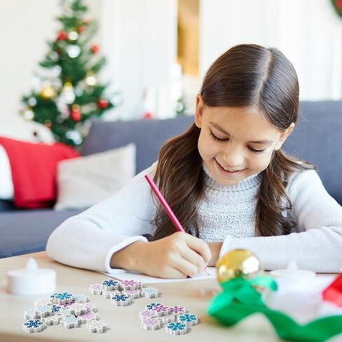 ANGOLIO 60Pcs Winter Blue and Purple Snowflake Mini Erasers for Kids Christmas Bulk Pencil Eraser Snowflake Small Rubber Xmas Winter Party Favors for Reward Prizes Student Children in Saudi Arabia
