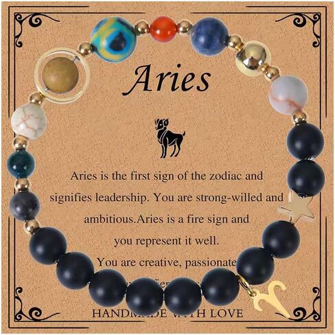Zodiac Charm Bracelets for Women 12 Constellations Healing Crystal Stone Beads Bracelet Birthday Cancer Zodiac Gifts Horoscope Spiritual Bracelet in Kuwait