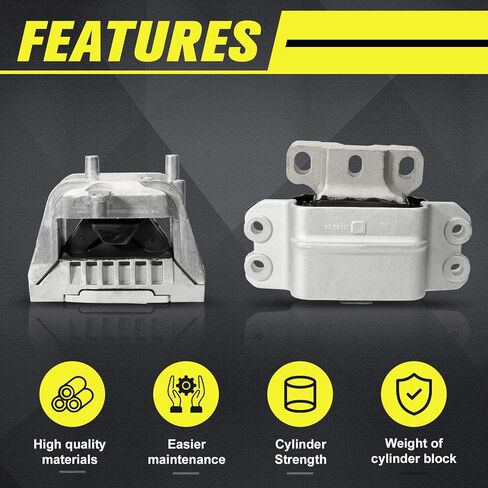 1J0199262DA 5 قطع محرك المحرك وناقل الحركة مجموعة تثبيت متوافقة مع 2006 2007 2008 2009 2010 2011 2012 2013 2014 VW Beetle Golf Jetta Passat Rabbit استبدال # 1K0-199-262BC، 1K0199262BC in Kuwait