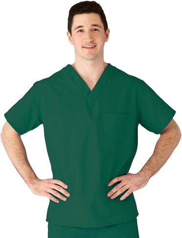 Medline 610NJTM-CA AngelStat للجنسين ذو وجهين على شكل حرف V، جيبان، زمردي، مقاس متوسط in Saudi Arabia