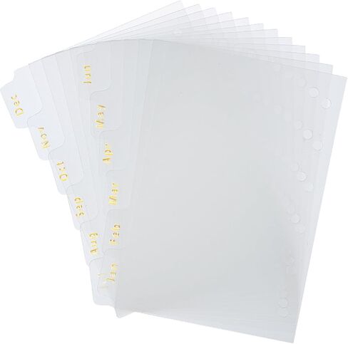 Mr. Pen- Monthly Dividers for Planner, 12 tab dividers, A7 Binder Dividers with Tabs 12 Months, 6 Ring Binder Tabs dividers, A7 Binder Inserts, A7 Planner Inserts, Monthly Tabs in Saudi Arabia