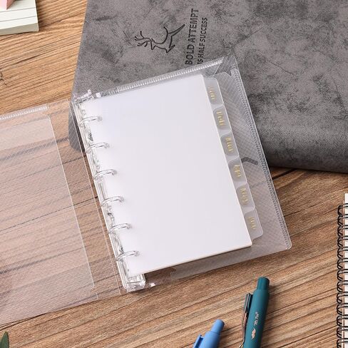 Mr. Pen- Monthly Dividers for Planner, 12 tab dividers, A7 Binder Dividers with Tabs 12 Months, 6 Ring Binder Tabs dividers, A7 Binder Inserts, A7 Planner Inserts, Monthly Tabs in Saudi Arabia