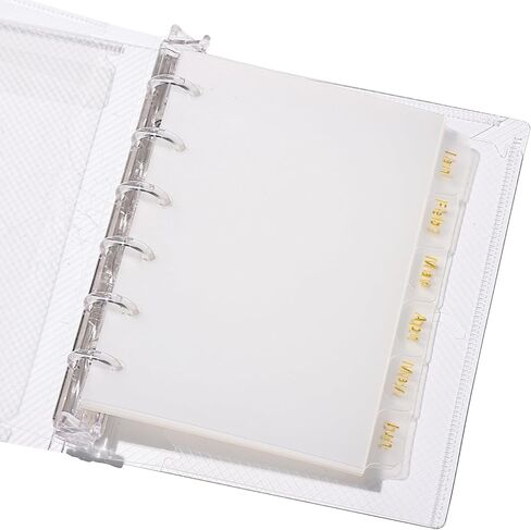 Mr. Pen- Monthly Dividers for Planner, 12 tab dividers, A7 Binder Dividers with Tabs 12 Months, 6 Ring Binder Tabs dividers, A7 Binder Inserts, A7 Planner Inserts, Monthly Tabs in Saudi Arabia