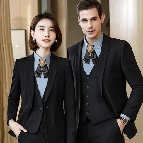 Retro British Rhinestone Pre-tied Adjustable Bow Tie Brooch for Men Necktie Bownot Sparkling Satin Ribbon Bow Tie in Kuwait