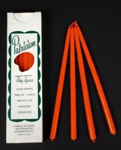 D'light Online Patrician 10 Inch Hand Dipped Skinny Taper Candles (Set of 12, Ivory) in Kuwait