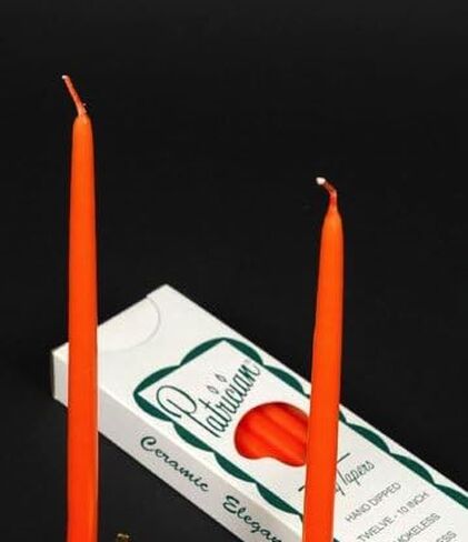 D'light Online Patrician 10 Inch Hand Dipped Skinny Taper Candles (Set of 12, Ivory) in Kuwait