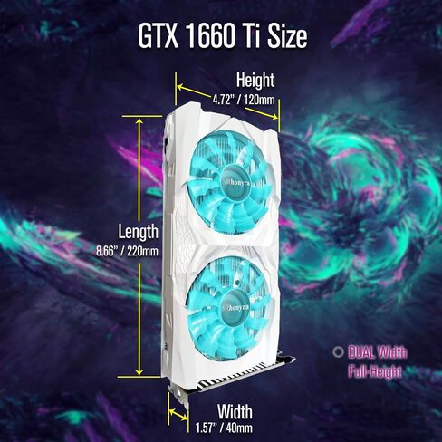 GeForce GTX 1660 Super 6GB Graphics Card GDDR6 192 Bit PCI-e 3.0 x16 4 Monitors Video Card Support DirectX 12 OpenGL4.5 HDMI and 3*DisplayPort 1.4a in Saudi Arabia