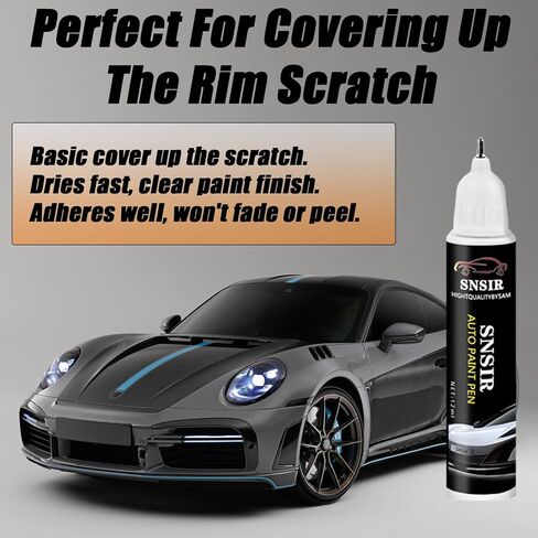 White Touch Up Paint For Cars, Automotive White Car Paint Pen Scratch Repair Two-In-One Touch Up Paint, Premium Car Scratch Remover for Deep Scratches 0.4 fl oz (Pure White) in Kuwait