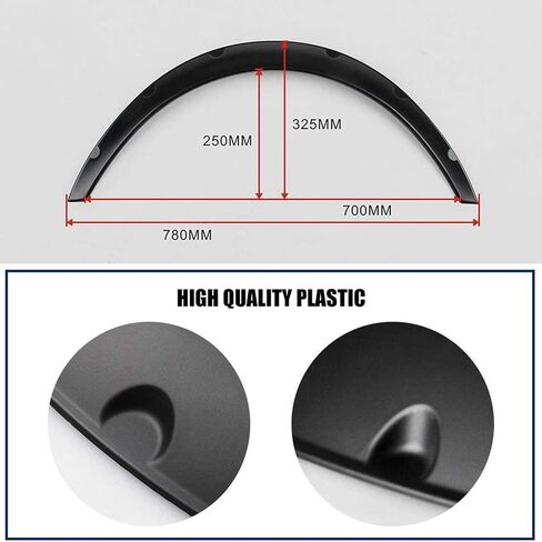 RULLINE Universal Fender Flares مشاعل الحاجز الأمامي والخلفي فوق أقواس عجلات الجسم العريضة 4 قطع 2 بوصة (50 مم) in Saudi Arabia