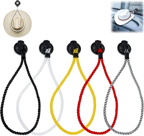 2PCS Hat Mount, Car Cowboy Hat Holder with Suction Cup, Multifunctional Hat Holder Rack for Car/SUV/Trucks/Home (2 Pcs, Black+Grey) in Saudi Arabia