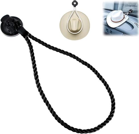 2PCS Hat Mount, Car Cowboy Hat Holder with Suction Cup, Multifunctional Hat Holder Rack for Car/SUV/Trucks/Home (2 Pcs, Black+Grey) in Saudi Arabia