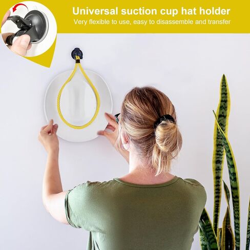 2PCS Hat Mount, Car Cowboy Hat Holder with Suction Cup, Multifunctional Hat Holder Rack for Car/SUV/Trucks/Home (2 Pcs, Black+Grey) in Saudi Arabia
