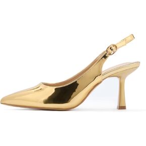 Women's Slingback Pointed Closed Toe Heels 3.35 inches Kitten Stiletto Heel Pumps Wedding Party Casual Dress Shoes