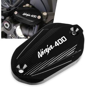 Motorcycle CNC Aluminum Front Rear Brake Fluid Reservoir Cap Cover for Ninja 400 2018-2022 Green