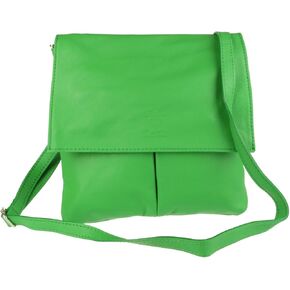 Girly HandBags Italian Leather Double Pocket Crossbody Bag