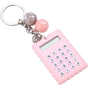 Mini Calculator, Mini Portable Cute Cookies Key Chain Calculator Candy Color Pocket Calculator for Keyring Decoration()