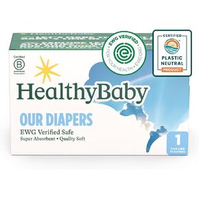 Our Diapers | EWG Verified Safe & Plant-Based Diapers | Absorbent for Leak Protection | Soft Organic Cotton Shell | Chlorine-Free Diaper for Sensitive Skin | Size 4 (50 Diapers)