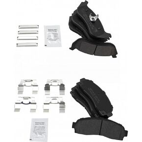 TRQ Front & Rear Brake Pads Semi-Metallic Compatible with 2002-2005 Ford Explorer Mercury Mountaineer