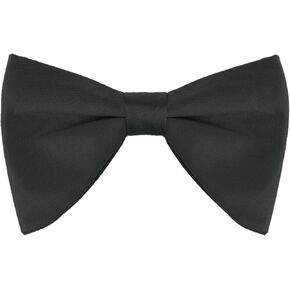 Men's Solid Color Satin Large Bow Tie for Formal Tuxedo