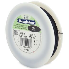 Beadalon 7 Strand Stainless Steel Bead Stringing Wire, 0.024 in / 0.61 mm, Bright, 1000 ft / 305 m