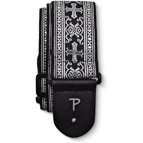 Perri's Leathers Ltd. - حزام جيتار - نايلون - جاكار - ماندالا - أزرق/برتقالي - قابل للتعديل - للقيثارات الصوتية/الجهير/الكهربائية - صنع في كندا (TWS-7143) in Kuwait